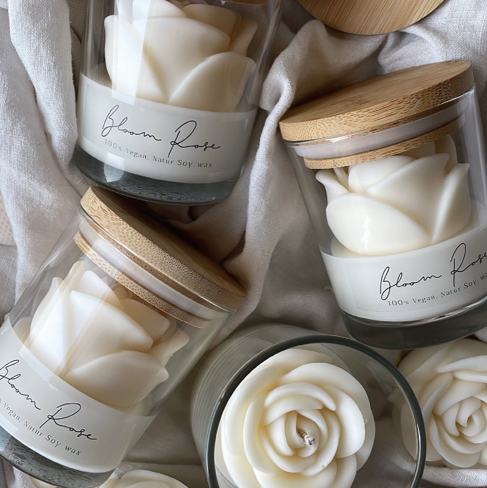 Loomi Aura-Flame™ Rose Scented Candle