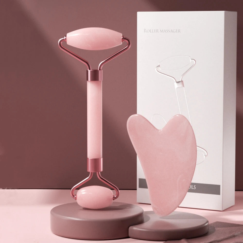 Loomi AuraGlow™ Face Massager Roller & Gua Sha Set