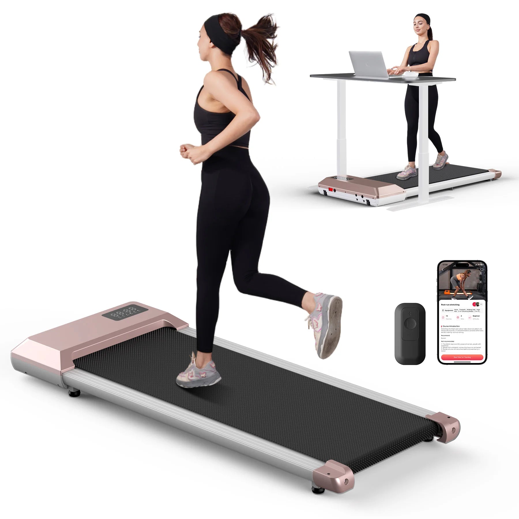 Loomi Stratus-Sync™ 2-in-1 Folding Treadmill