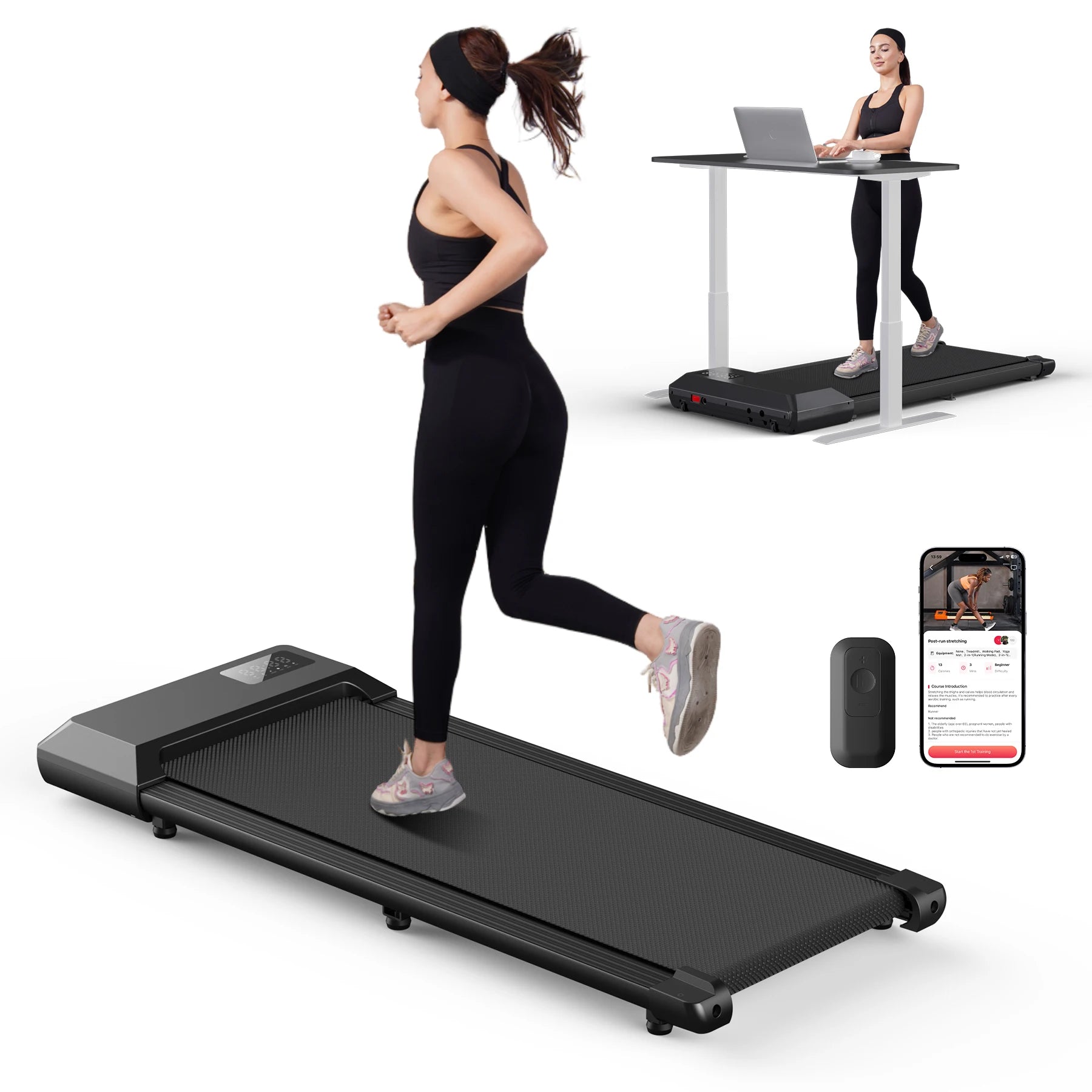 Loomi Stratus-Sync™ 2-in-1 Folding Treadmill