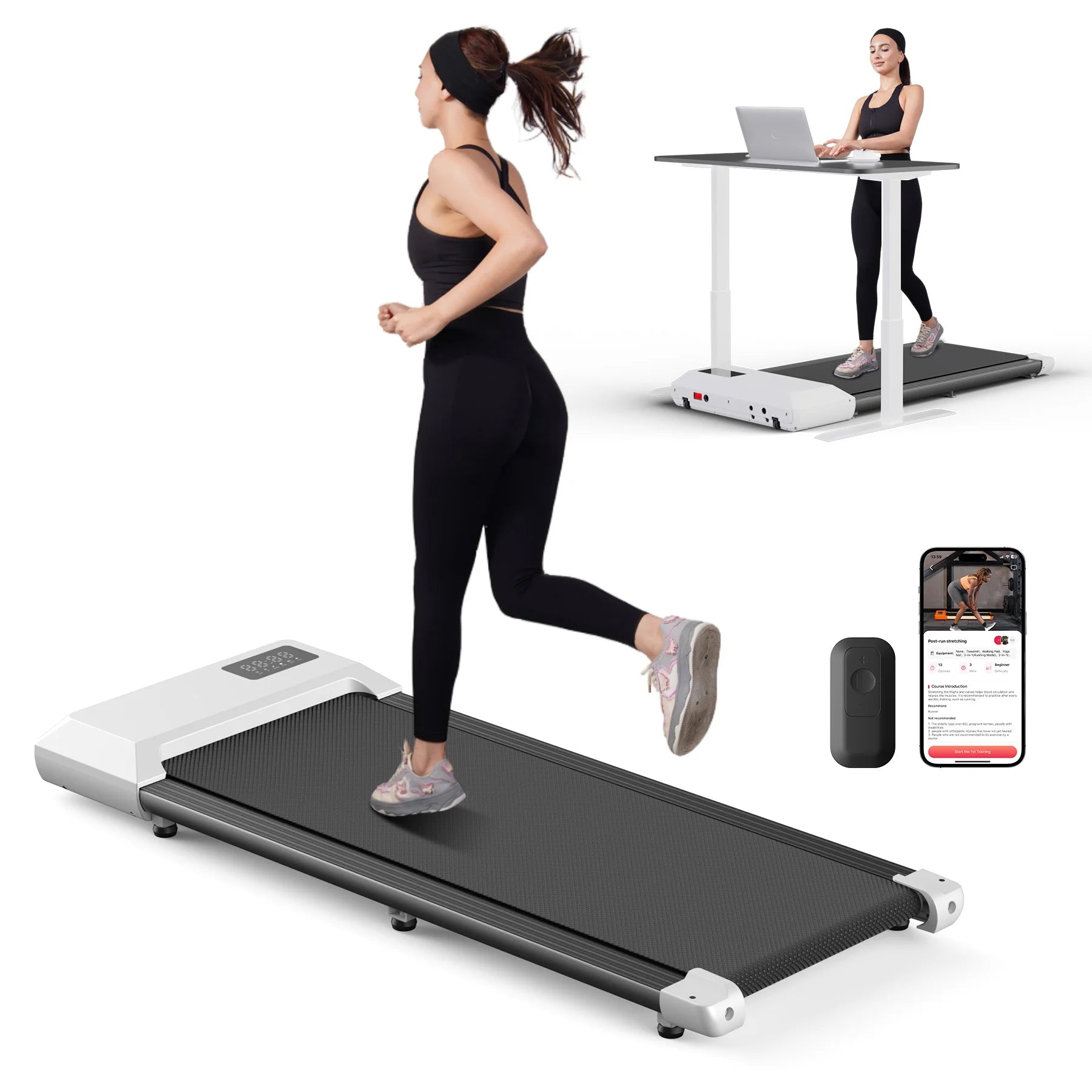 Loomi Stratus-Sync™ 2-in-1 Folding Treadmill