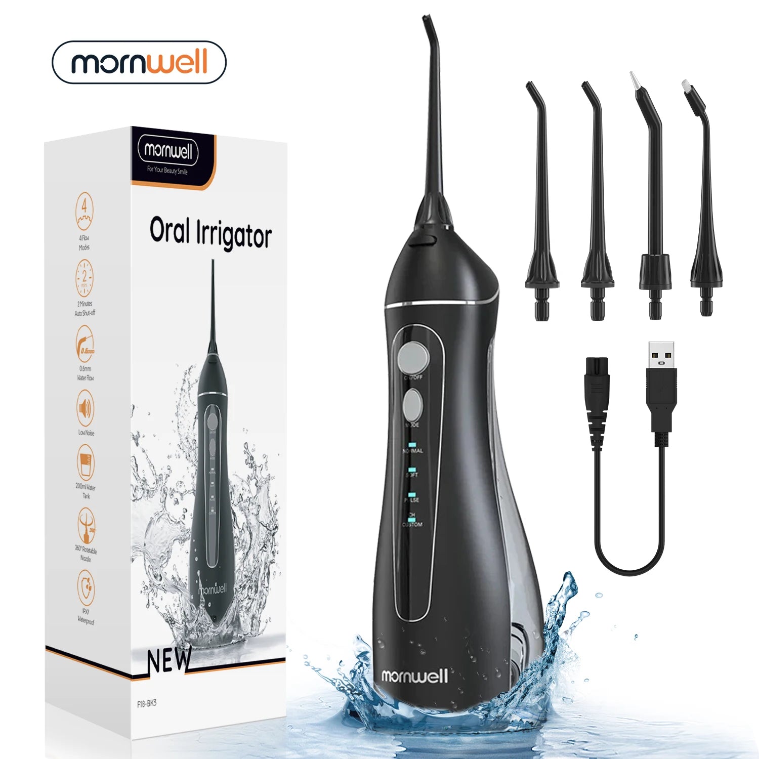 Loomi Oral-Axis™ Rechargeable Cordless Water Flosser