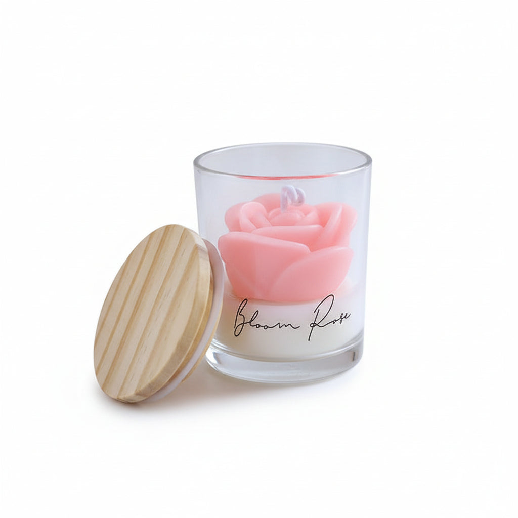 Loomi Aura-Flame™ Rose Scented Candle