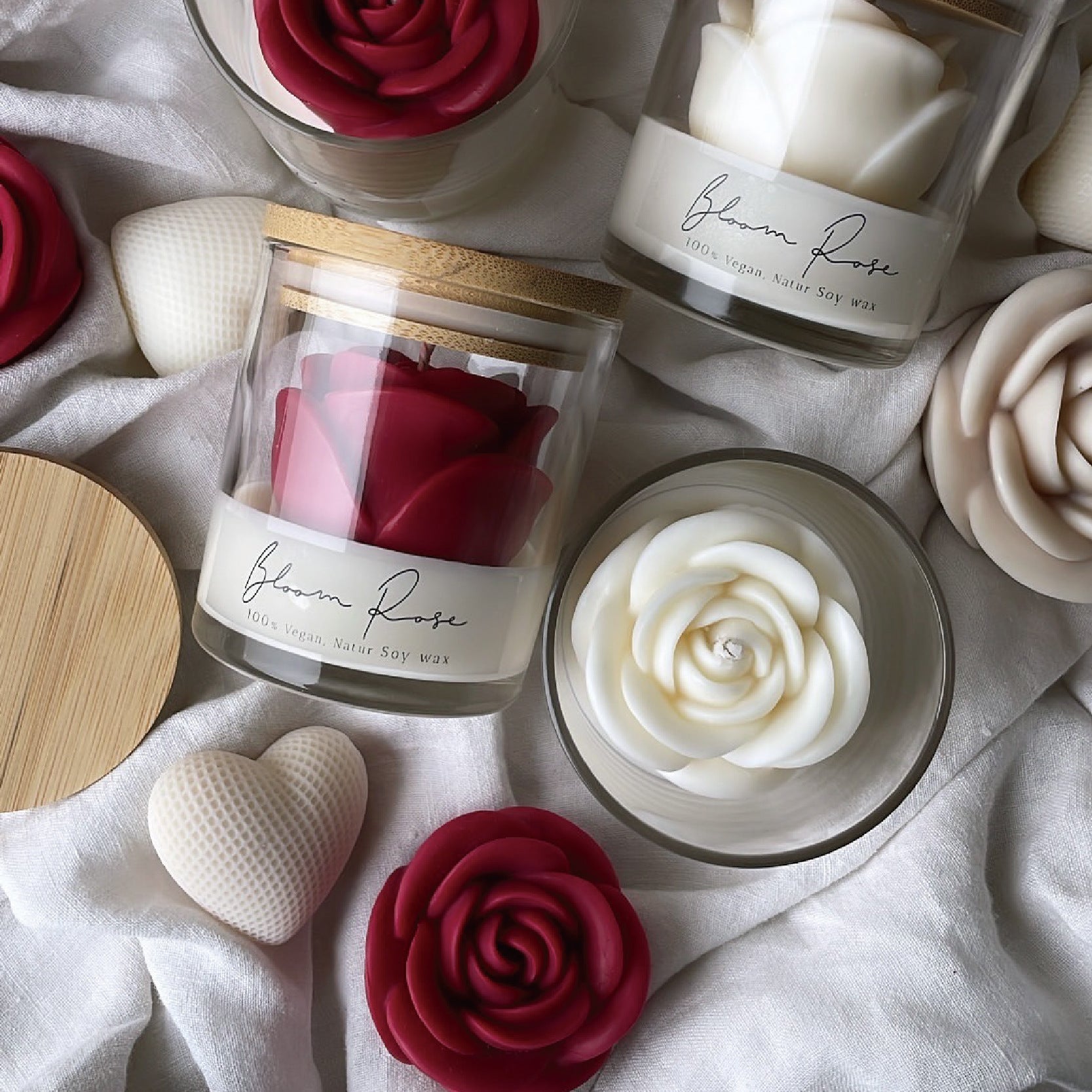 Loomi Aura-Flame™ Rose Scented Candle