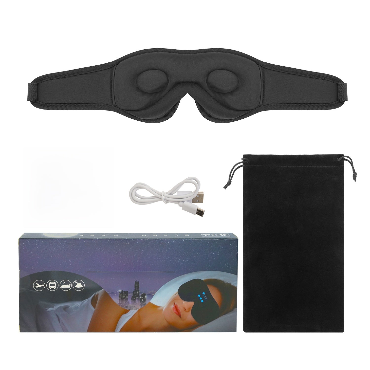 Loomi Somno-Sync™ Bluetooth Sleep Eye Mask